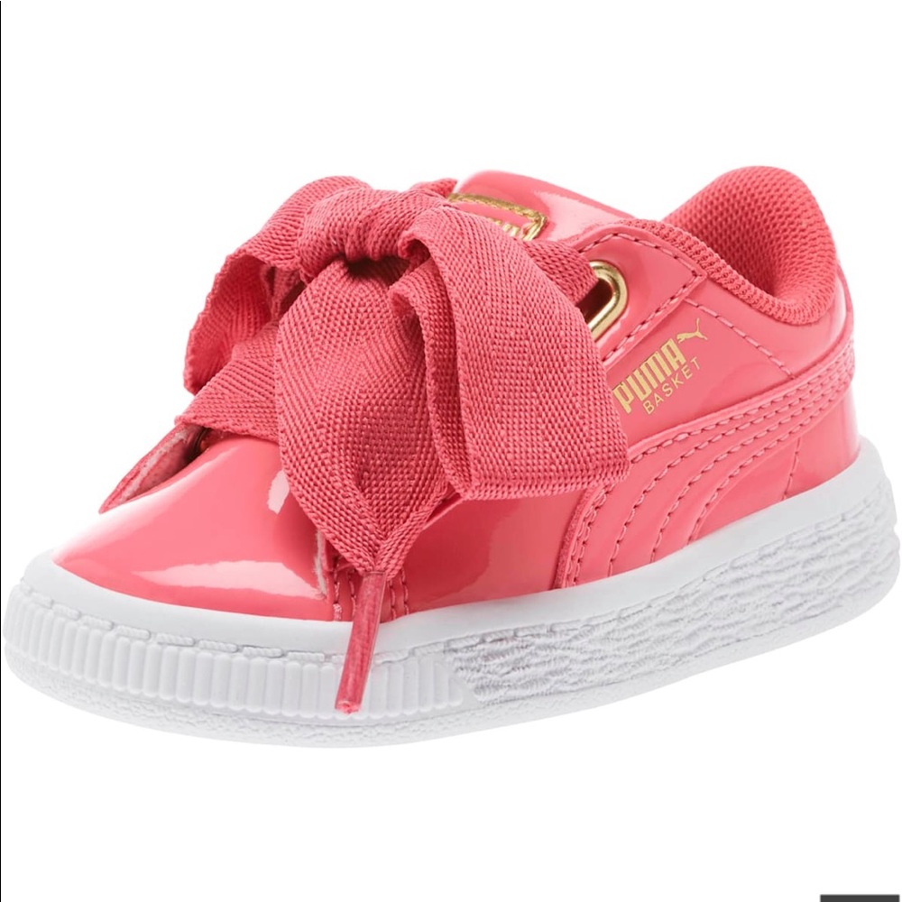 Puma Basket Heart Patent Gold